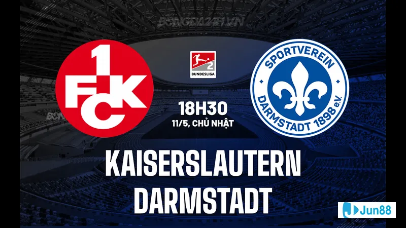 Kaiserslautern vs Darmstadt 18h30 ngày 31/8