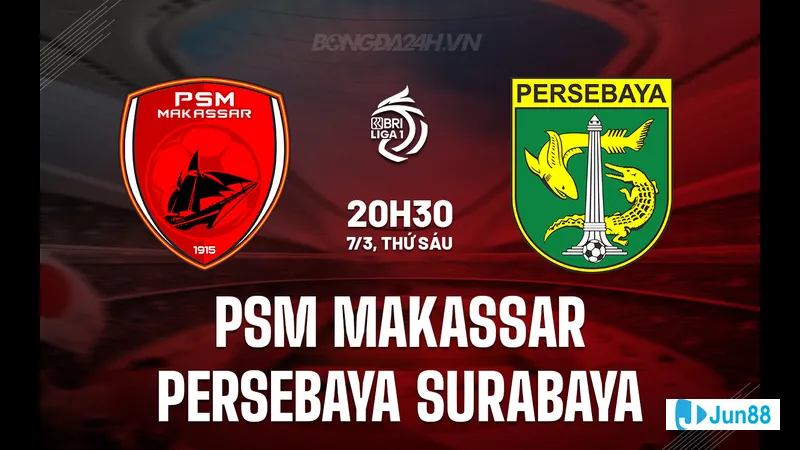 Thống kê thành tích đối đầu giữa PSM Makassar và Persebaya Surabaya